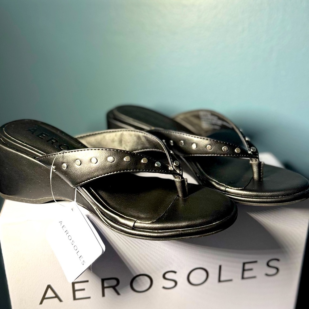 AEROSOLE Thong Wedge Sandal